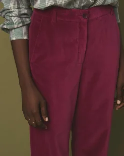 Femme Hartford Pantalon en Velours Perfect magenta