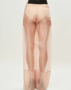 Femme La Perla Pantalon Esprit d'Atelier en Soie rose