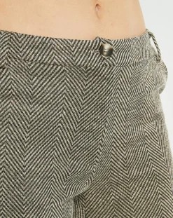 Femme Lauren Vidal Pantalon fin Cloé chevrons sable
