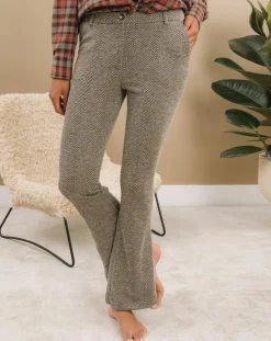 Femme Lauren Vidal Pantalon fin Cloé chevrons sable