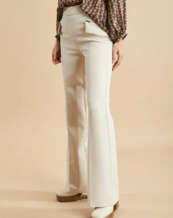 Clearance Lauren Vidal Pantalon flare Muse lait