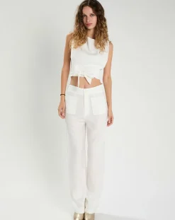 Online The Korner Pantalon Félicie blanc