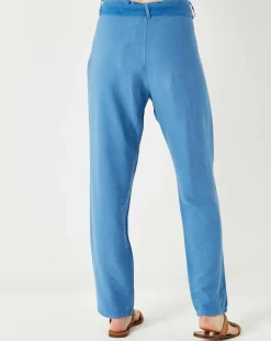 Femme Cuisse de Grenouille Pantalon fluide Cado bleu