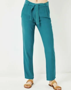 Discount Cuisse de Grenouille Pantalon fluide Cado turquoise