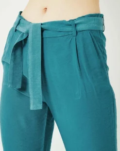 Discount Cuisse de Grenouille Pantalon fluide Cado turquoise