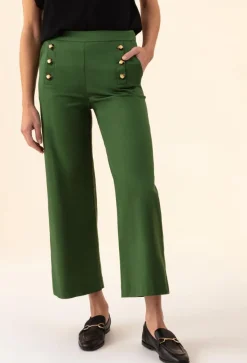 Femme Bleu Blanc Rouge Pantalon Gabriele vert