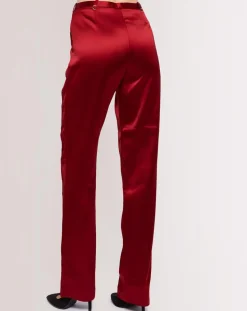 Sale La Perla Pantalon Glimmering Soutache rouge