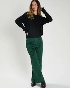 New The Korner Pantalon Héloise vert foncé