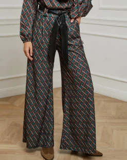 New Alice & Charlotte Pantalon imprimé Camille café