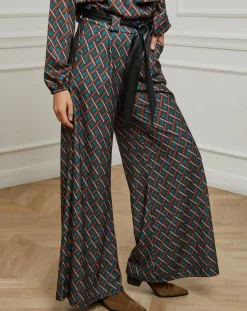 New Alice & Charlotte Pantalon imprimé Camille café