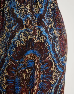 Discount See u Soon Pantalon Julia satiné imprimé bordeaux/bleu