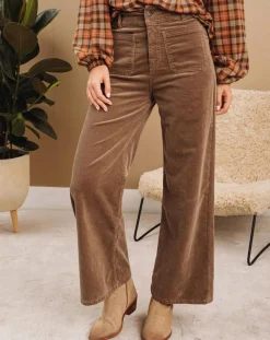 Outlet Lauren Vidal Pantalon jupe-culotte Cloé seigle