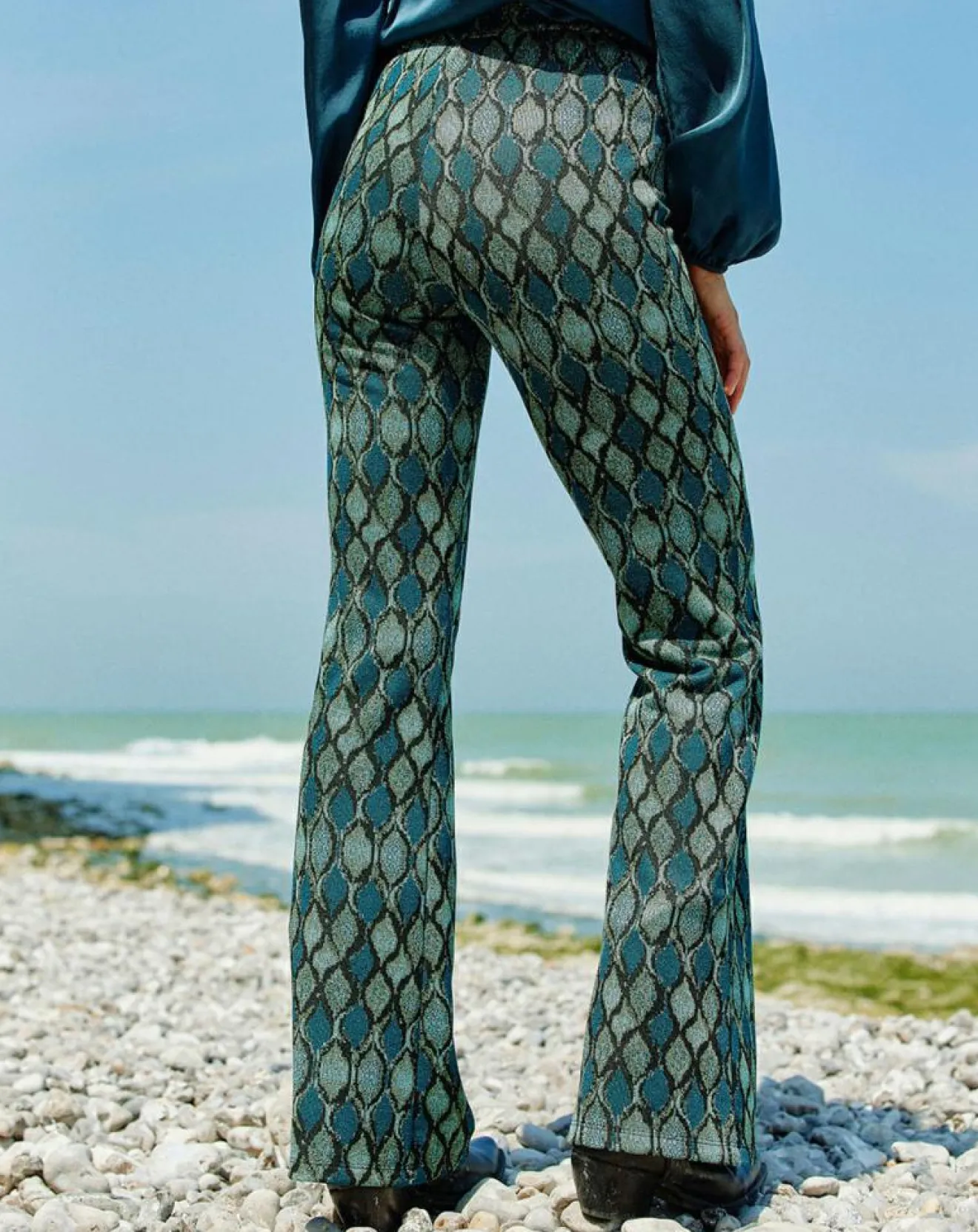 Discount Lauren Vidal Pantalon Kyllie à motifs bleu