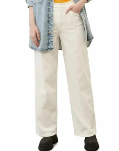 Outlet Marc O'Polo Pantalon large corduroy écru