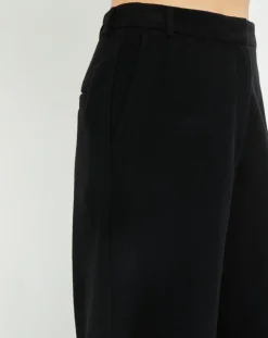 Online Marc O'Polo Pantalon large en Laine mélangée noir