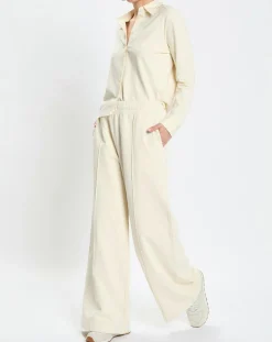 Discount Marc O'Polo Pantalon large en Molleton écru