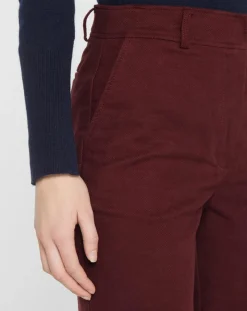 Femme Jodhpur Pantalon large Parc rouge foncé