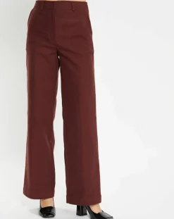 Femme Jodhpur Pantalon large Parc rouge foncé