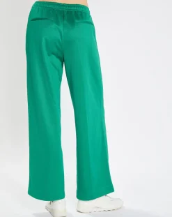 Femme Marc O'Polo Pantalon large pinces taille élastique vert