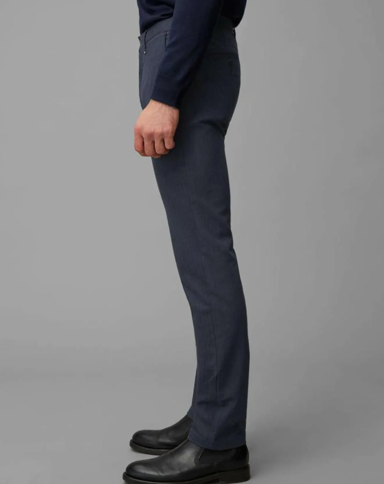 Sale Marc O'Polo Pantalon Malmo Smart Rayé bleu marine