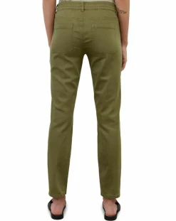 Femme Marc O'Polo Pantalon Mavas en Coton Bio kaki