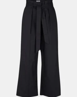 Hot Galeries Lafayette Pantalon paperbag en Coton Gregoria bleu marine