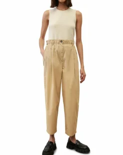 Femme Marc O'Polo Pantalon paperbag pinces beige