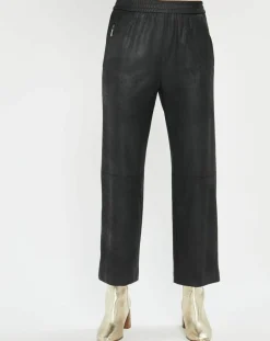 Femme Lauren Vidal Pantalon peau de pêche Tasha noir
