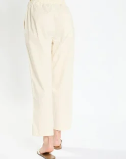 Femme Marc O'Polo Pantalon popeline taille élastique beige