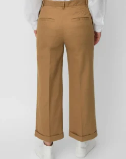 Femme Marc O'Polo Pantalon Ramie marron