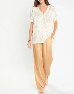 Femme Lauren Vidal Pantalon satiné Soon désert