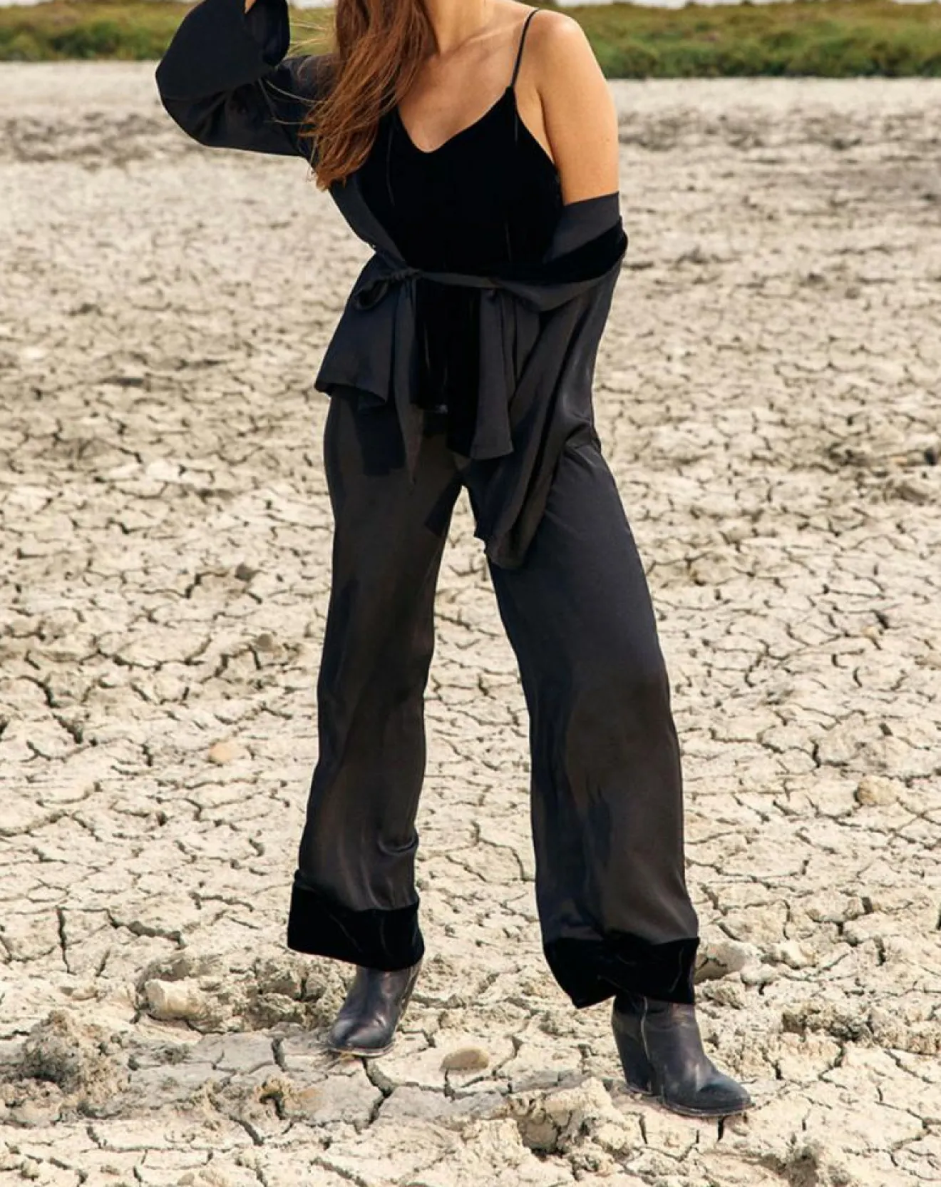 Discount Lauren Vidal Pantalon Shadow noir