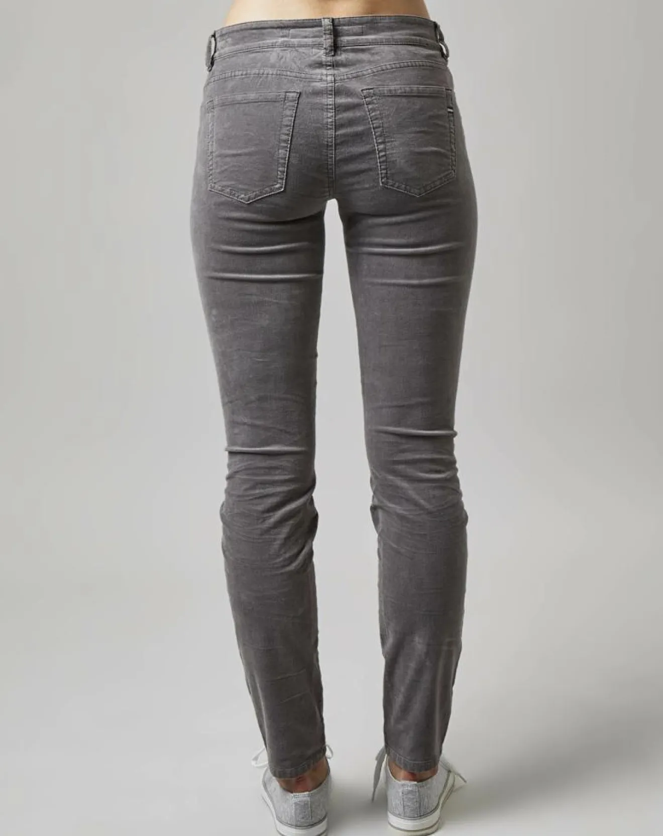 Discount Marc O'Polo Pantalon slim Albi effet Velours gris clair