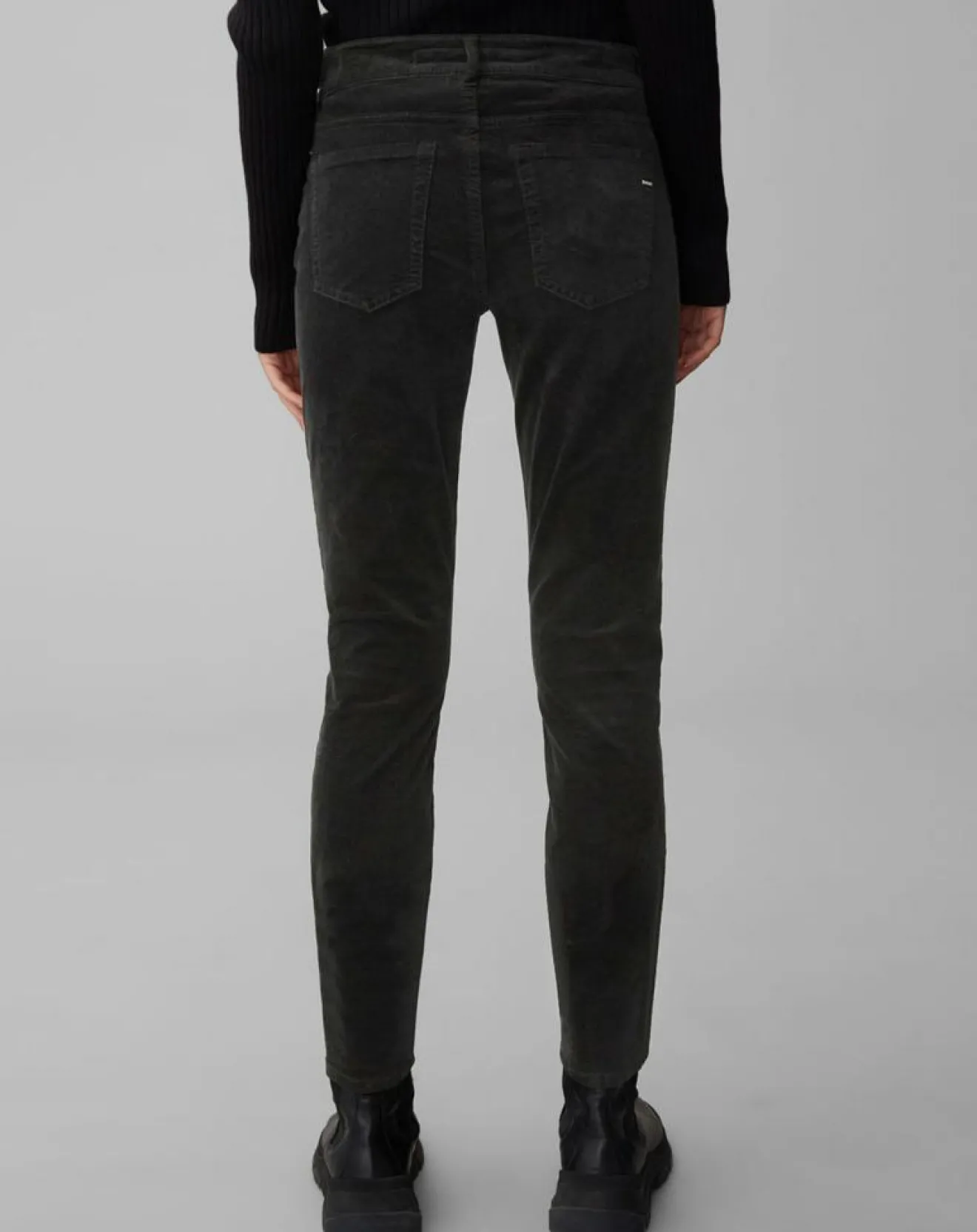Discount Marc O'Polo Pantalon slim Albi effet Velours noir