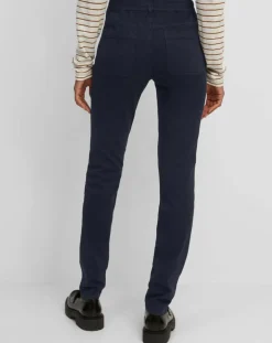 Femme Marc O'Polo Pantalon Slim en Coton bio mélangé Mavas bleu marine