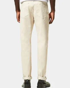 Homme Galeries Lafayette Pantalon Slim en Coton Bio Kuflex écru