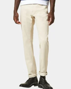 Homme Galeries Lafayette Pantalon Slim en Coton Bio Kuflex écru