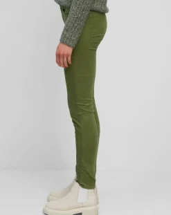 New Marc O'Polo Pantalon Slim en Velours de coton bio Mavas vert clair