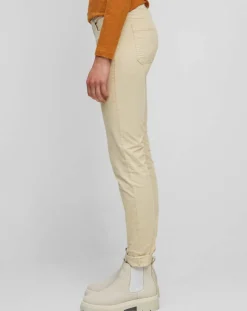 Femme Marc O'Polo Pantalon Slim en Velours de coton bio Mavas écru
