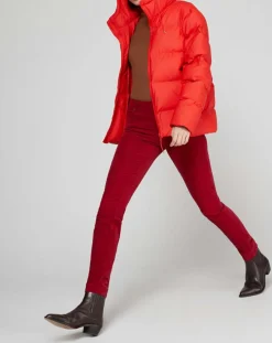 Sale Marc O'Polo Pantalon slim en Velours fin Alby rouge foncé