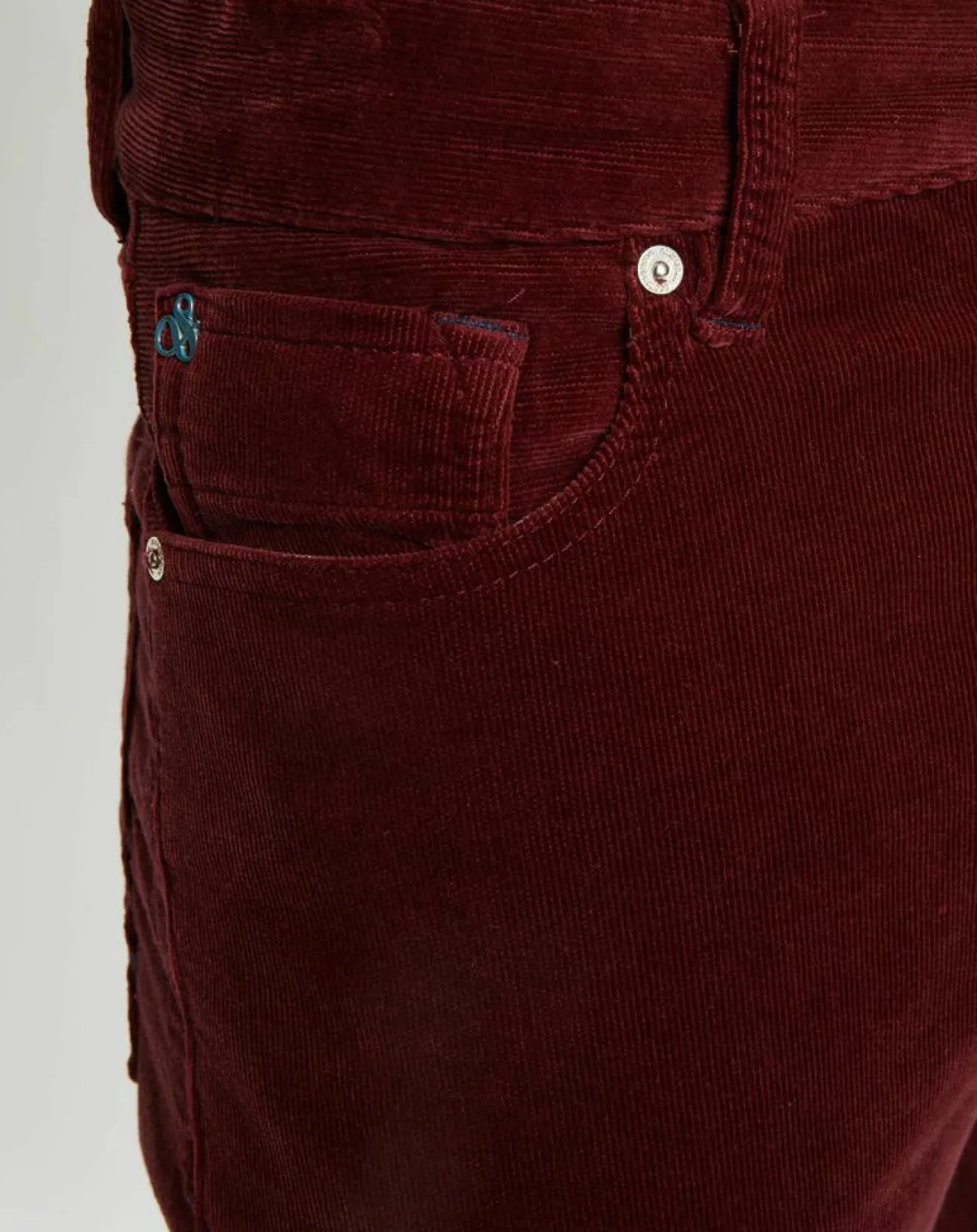 Homme Scotch & Soda Pantalon Slim Fit en Coton Bio mélangé Velours Milleraies Ralston Corduroy bordeaux