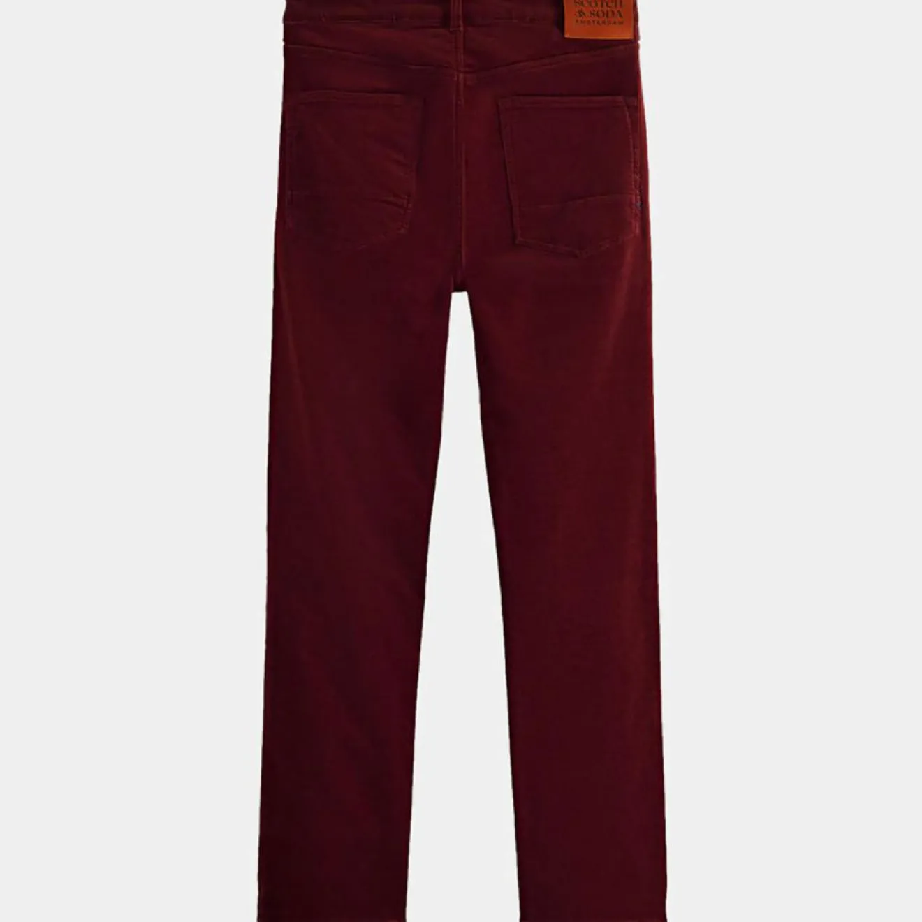 Homme Scotch & Soda Pantalon Slim Fit en Coton Bio mélangé Velours Milleraies Ralston Corduroy bordeaux