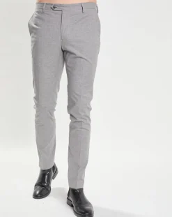 Homme Hackett London Pantalon Slim Fit imprimé micro Pied de Poule gris