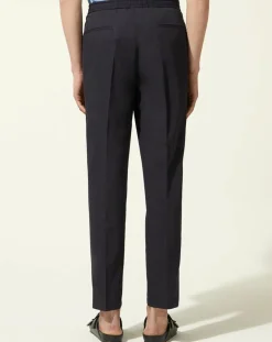 Online Galeries Lafayette Pantalon slim Kujog bleu marine