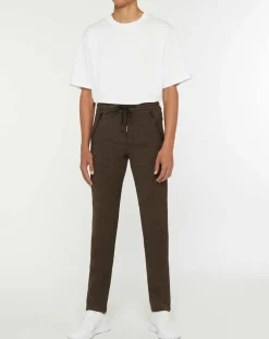 Homme Replay Pantalon Slim Smart Business imprimé chevrons marron