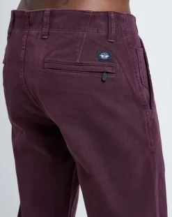 Homme Dockers Pantalon Slim Tap bordeaux