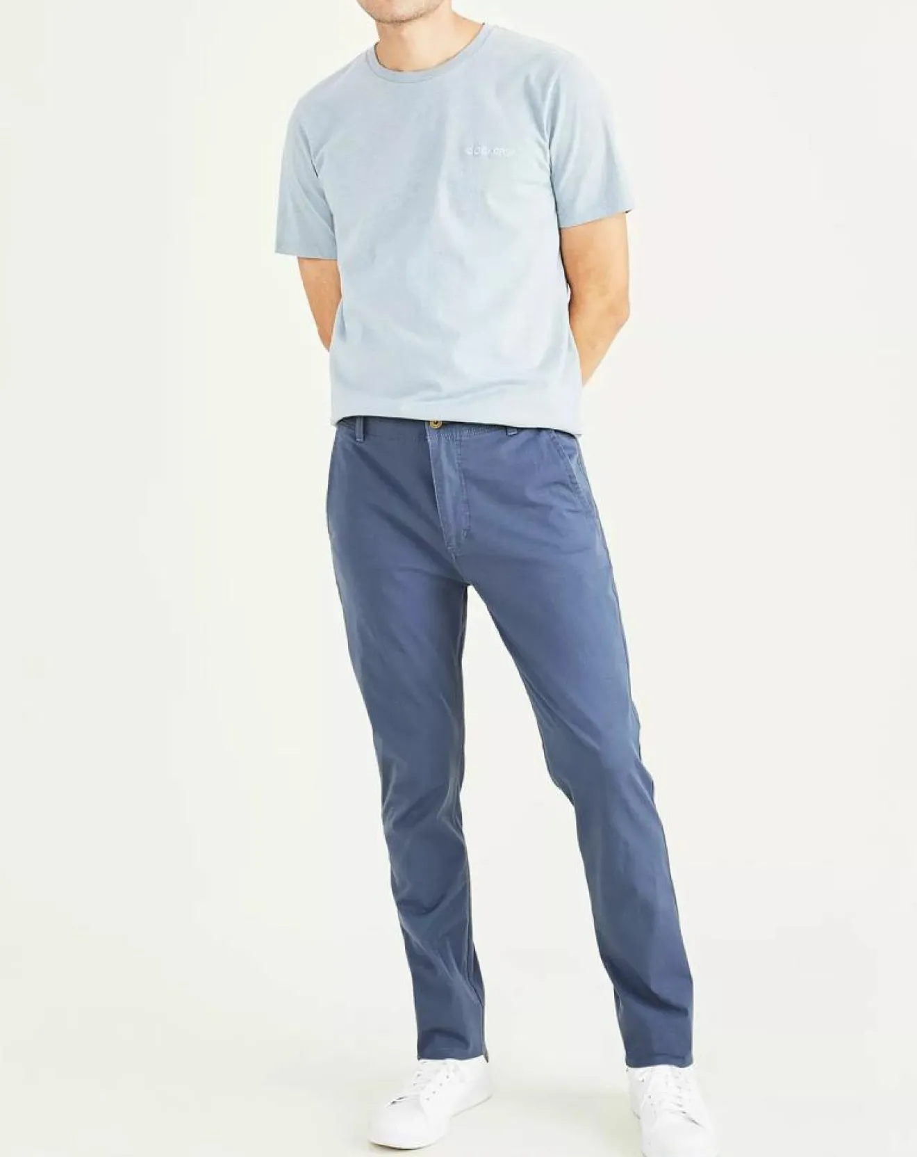Homme Dockers Pantalon Smart 360 Flex Alpha Khaki Skinny bleu moyen