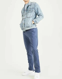 Homme Dockers Pantalon Smart 360 Flex Alpha Khaki Skinny bleu moyen