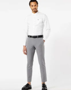 Homme Dockers Pantalon Smart 360 Flex Trouser Slim Fit à rayures gris