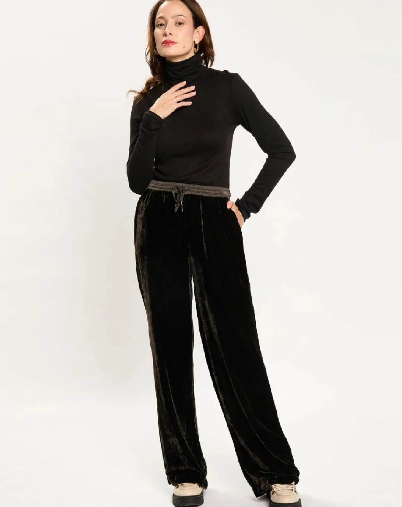 Femme Lauren Vidal Pantalon Solo café